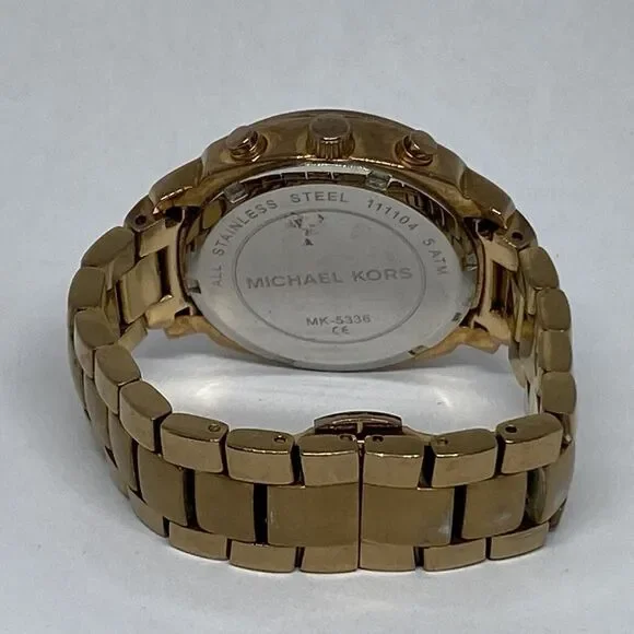 Michael Kors MK5336 Women's Gold Stainless Steel Analog Dial Quartz Watch LB342 - Picture 10 of 12